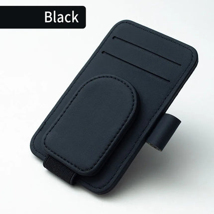 Choice Leather Car Glasses Clip Multifunctional Sunshade Holder For Drivers