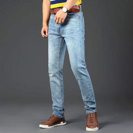 WTHINLEECN Men Slim Stretch Denim Jeans Luxury Casual by zapcart