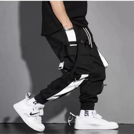 Book Panda Men Cargo Overalls Sweatpants Drawstring Comfort by zapcart