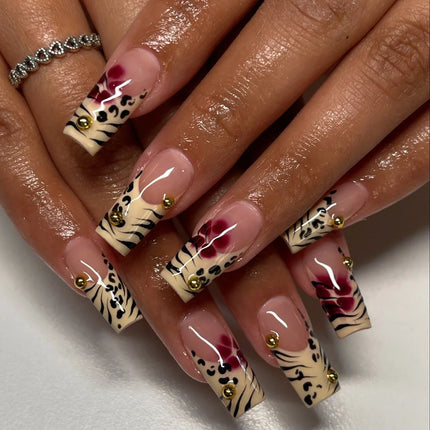 Press On Nails White Butterfly Pearls For Trendsetters 24pcs by zapcart