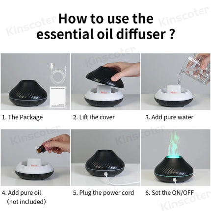Kinscoter Aroma Diffuser USB Ultrasonic Humidifier Bedroom