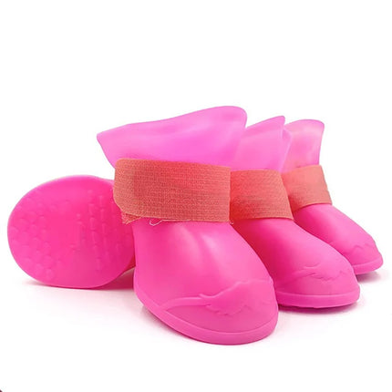 Pet Waterproof Rain Boots Anti Slip For Dogs And Cats by zapcart