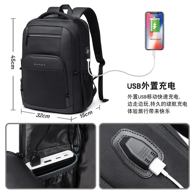 Bange Men's Designer Laptop Backpack Large Capacity by zapcart