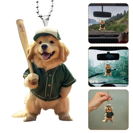 Choice 2D Acrylic Car Pendant for Drivers Dog Cat Lovers by zapcart