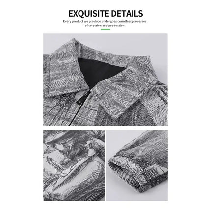 UETEEYCN Autumn Oversized Painting Print Men Jacket by zapcart
