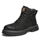 FujianChoice Men High Top Leather Boots Non Slip Outdoor by zapcart