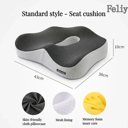 Feliy Memory Foam Office Chair Cushion Lumbar Support by zapcart