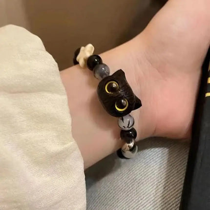 Couples Matching Glow In The Dark Cat Head Bracelets by zapcart