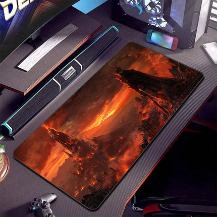 UKGF Gaming Desk Mat 90x40cm Non Slip With Wrist Strap by zapcart