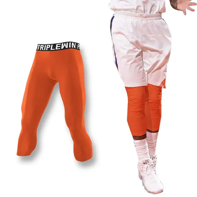 VINTOHOXNCN Men Capri Tights Quick Dry Running Leggings by zapcart