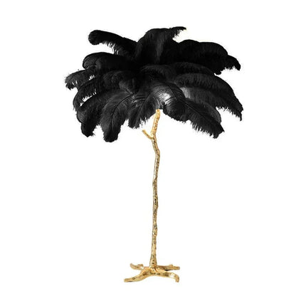 LNLZ Nordic Ostrich Feather Floor Lamp For Living Room