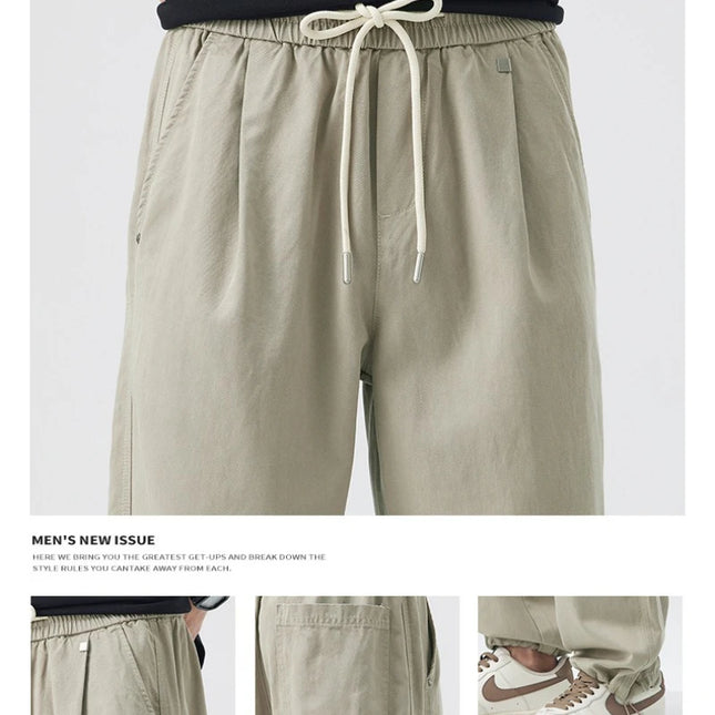 BokChoy Men Lyocell Loose Wide Leg Pants Lightweight by zapcart