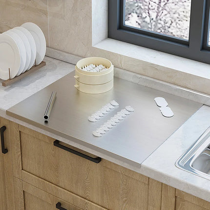 Stainless Steel Cutting Board 60x40cm Multifunctional Home by zapcart