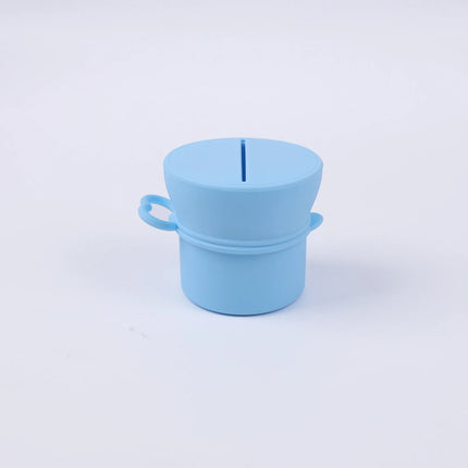 Portable Silicone Cup with Handle Food Grade Easy Clean Travel Mug BPA Free Leak Proof Drinking Cup for Outdoor Office by zapcart