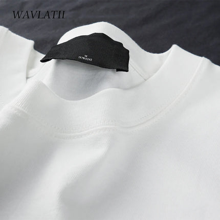 WAVLATII Oversized Summer T Shirt Unisex Casual Streetwear by zapcart