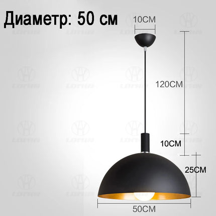 GEW Modern Pendant Lights Black Aluminum Semicircle Kitchen by zapcart