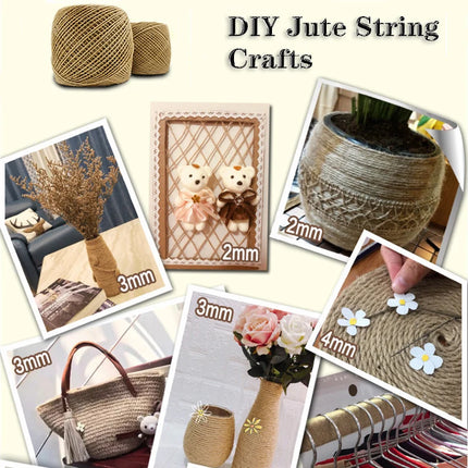SQLzcCN Natural Jute Ribbon 5M for DIY Crafts and Gift Wrap by zapcart