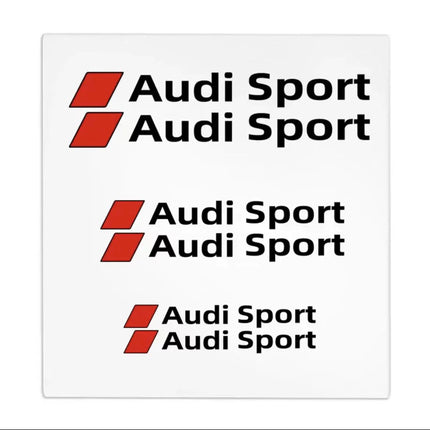 Audi High Temp Brake Caliper Sticker 6Pc Waterproof Decal