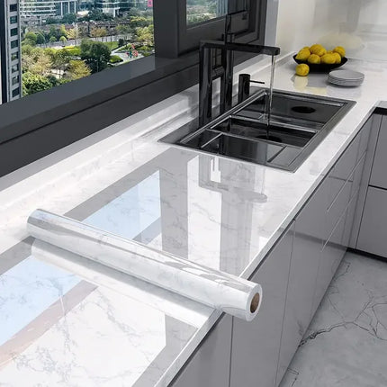 Marble Self Adhesive Wallpaper Waterproof Kitchen Decor by zapcart