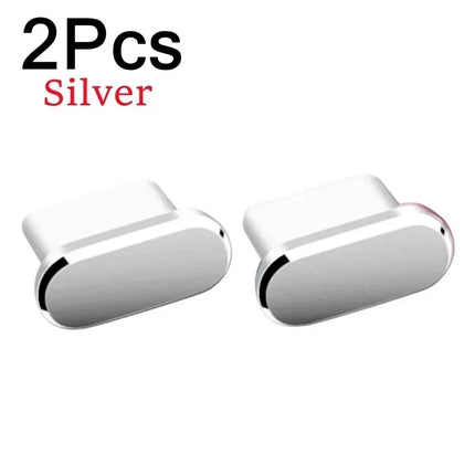 Choice Metal Dust Plugs For iPhone Type C Port 2 Pack Guard by zapcart