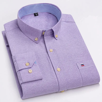 Bamboople Men 100 Percent Cotton Oxford Formal Shirt 7XL by zapcart