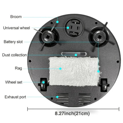 Xiaomi MIJIA 3 In 1 Smart Sweep Robot 4000Pa Suction Home by zapcart