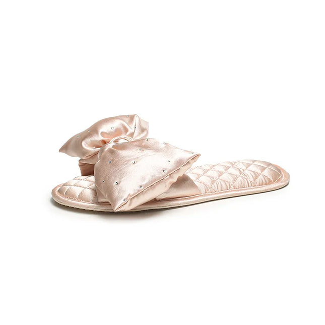 Bride Wedding Slippers Women Peep Toe Silk Bow Comfort by zapcart