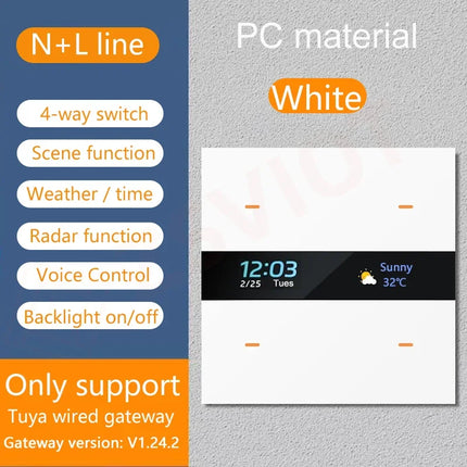 Tuya Zigbee Smart Switch 4 Gang For Homes Motion Sensor by zapcart