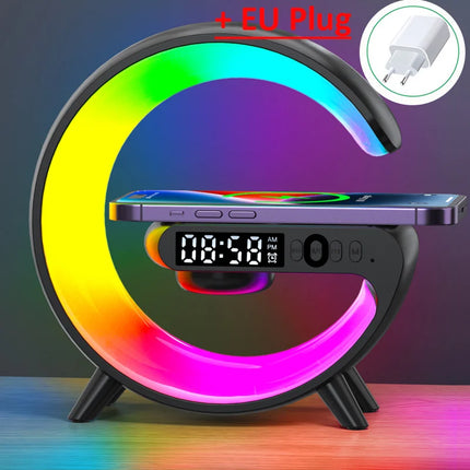 VIKEFON 15W Wireless Charger Pad Stand Phone RGB Night Light
