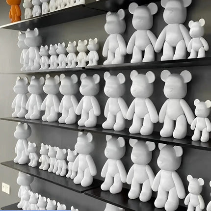 Bearbrick DIY Sculpture For Parents And Kids Paintable Gift by zapcart