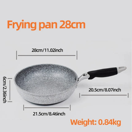 KEMORELA Durable Stone Nonstick Frying Pan Wok for Cooks by zapcart