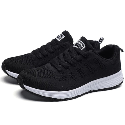 Vulcanize Women Sneakers Casual Gym Shoes Breathable White by zapcart