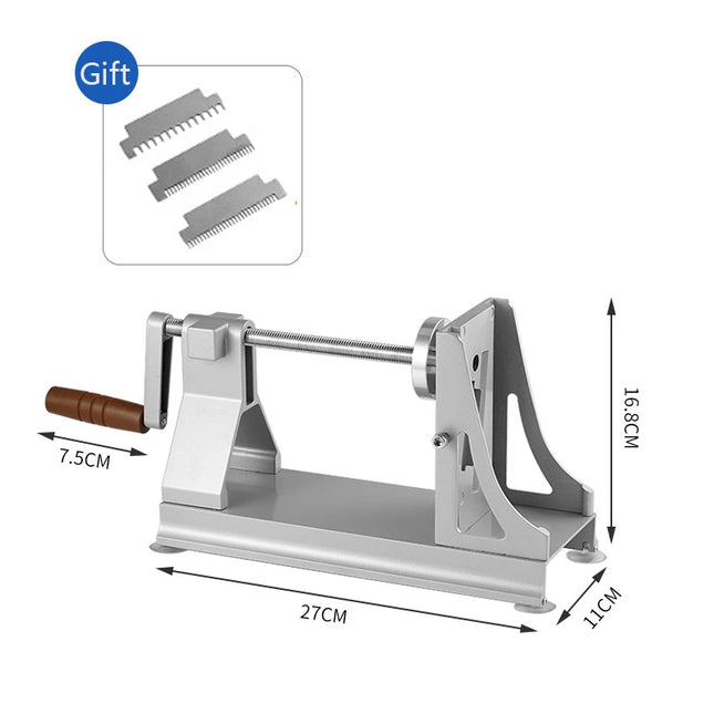 Metal Vegetable Spiralizer 3 Blades Potato Slicer Noodles and Curly Chips Maker Cabbage Carrot Grater Kitchen Accessories by zapcart