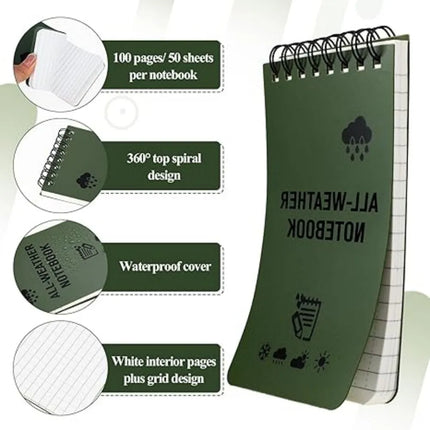 Choice Waterproof Pocket Notebook Tactical Outdoor Memo Pad by zapcart