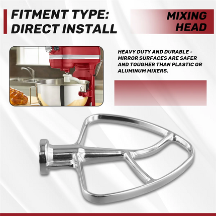 KitchenAid Stainless Flat Beater For 4.5 To 5 Qt Home Bakers