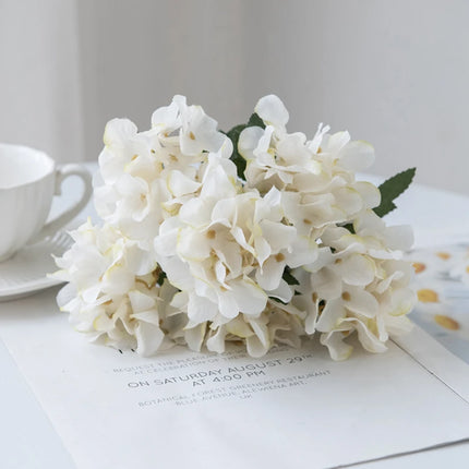 SMR Silk Hydrangea Artificial Flowers Vase For Home Decor by zapcart