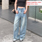 KSTUN Vintage Womens Jeans Wide Leg Ripped Distressed Denim by zapcart