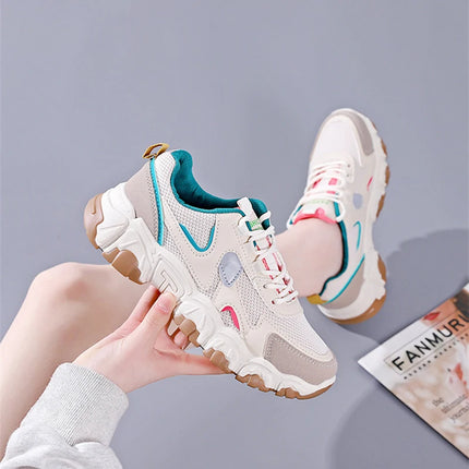CINESSD Women's Breathable Vulcanized Mesh Sneakers Casual by zapcart