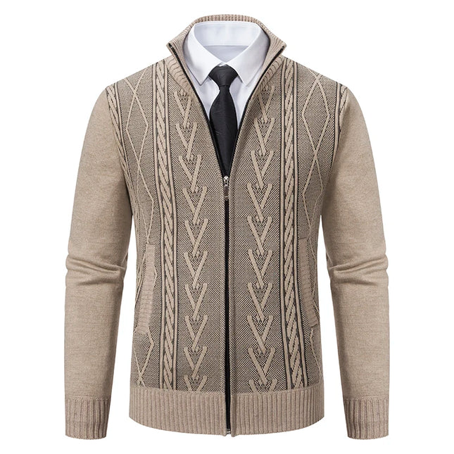 GQXAONC Cashmere Padded Mens Coat Warm Casual Knitwear by zapcart