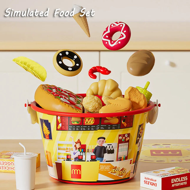 AtushiBalang Kids Pretend Play Food Set Hamburger Pizza Toy by zapcart