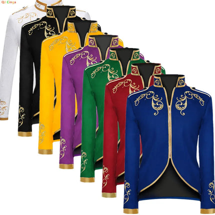Qj Cinga Mens Halloween Jacket Embroidered Zipper Coat by zapcart