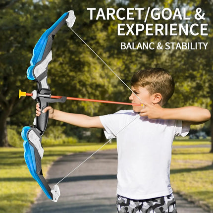 Kids Bow and Arrow Set, LED Light Up Archery Toys Set for Kids Ages 4-8 8-12, with 10 Suction Cup Arrows, Target & Quiver, Boys by zapcart
