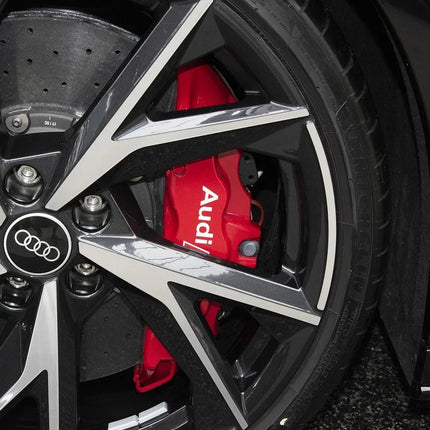 Audi High Temp Brake Caliper Sticker 6Pc Waterproof Decal