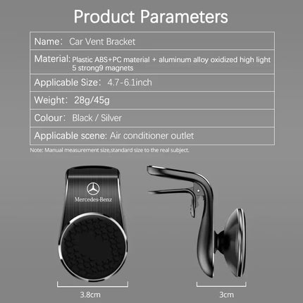Magnetic Car Phone Holder For Mercedes-Benz Vent Clip Mount by zapcart