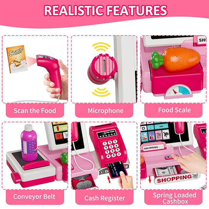 Kids Cash Register Playset With Real Calculator Educational by zapcart