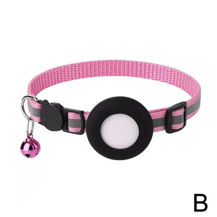 Anti Lost Cat Collar For AirTag GPS Tracker Reflective Bell by zapcart