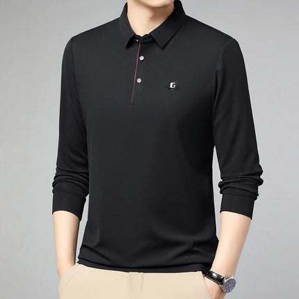 CN Zhejiang Mens Long Sleeve Polo Shirt Advanced Print by zapcart
