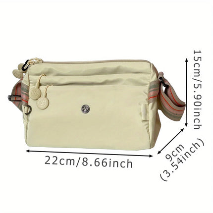 Ultra-light Nylon Crossbody Bag for Women Adjustable Wide Strap Lightweight Women's Bag Zipper Closure Stylish Messenger Bag by zapcart