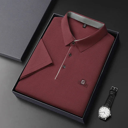 CN Zhejiang Mens New Business Casual Polo Shirt Breathable by zapcart