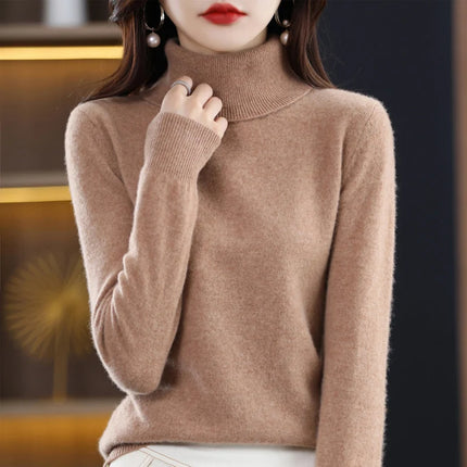 Flower Moon Merino Wool Cashmere Sweater Women Warm by zapcart
